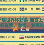 上一届世界杯彩票-回首上一届世界杯彩票，激情、梦想与幸运的碰撞