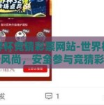 世界杯竞猜彩票网站-世界杯竞技新风尚，安全参与竞猜彩票网站的乐趣与理性