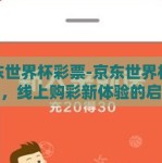 京东世界杯彩票-京东世界杯彩票，线上购彩新体验的启航