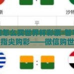 微信怎么买世界杯彩票-智享赛事，指尖购彩——微信购世界杯彩指南