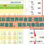 微信彩票世界杯金豆-微信彩票世界杯金豆，娱乐与幸运的奇妙结合