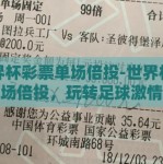 世界杯彩票单场倍投-世界杯彩票单场倍投，玩转足球激情与理财智慧
