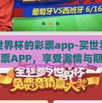 买世界杯的彩票app-买世界杯的彩票APP，享受激情与期待的光芒