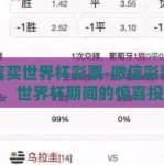 微信买世界杯彩票-微信彩票新风口，世界杯期间的惊喜投注体验