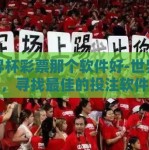 世界杯彩票那个软件好-世界杯彩票，寻找最佳的投注软件策略探索
