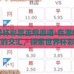 世界杯彩票正规渠道-在激情与幸运的交汇，探索世界杯彩票的正规购买途径