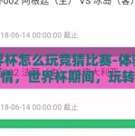 世界杯怎么玩竞猜比赛-体验足球激情，世界杯期间，玩转竞猜比赛的正确方式