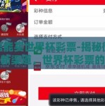 微信能买世界杯彩票-揭秘微信购彩新渠道，世界杯彩票的便捷之选