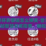 世界杯彩票站怎么换奖-世界杯彩票站智慧兑奖指南，轻松揭秘奖品兑换全攻略