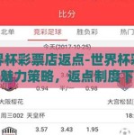 世界杯彩票店返点-世界杯彩票店的魅力策略，返点制度下的双赢之道