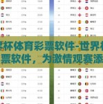世界杯体育彩票软件-世界杯体育彩票软件，为激情观赛添彩的科技利器