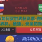 微信如何买世界杯彩票-微信购彩世界杯，便捷、安全的新潮流