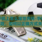 在手机上怎么赌世界杯-手机上的风险，如何以正确方式关注世界杯避免误入赌博陷阱