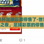 世界杯足球彩票停售了-世界杯足球之夜，足球彩票的停售与球迷情感的转角
