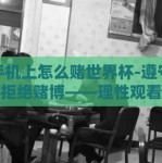 在手机上怎么赌世界杯-遵守规范，拒绝赌博——理性观看世界杯的正确方式