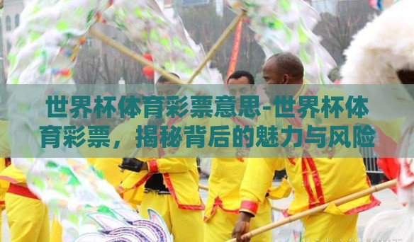 世界杯体育彩票意思-世界杯体育彩票,揭秘背后的魅力与风险 世界杯体育彩票意思-世界杯体育彩票,揭秘背后的魅力与风险