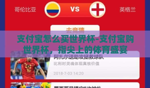 支付宝怎么买世界杯-支付宝购世界杯，指尖上的体育盛宴