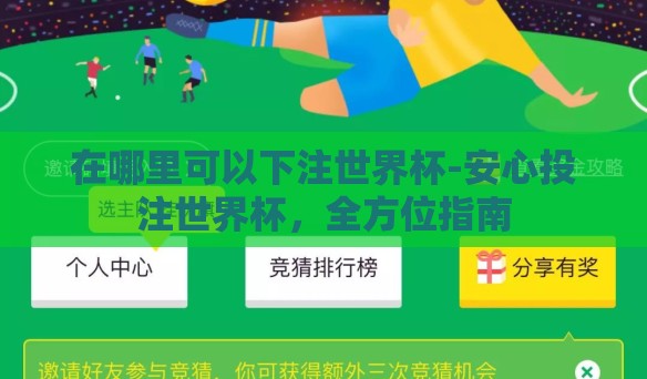 在哪里可以下注世界杯-安心投注世界杯，全方位指南