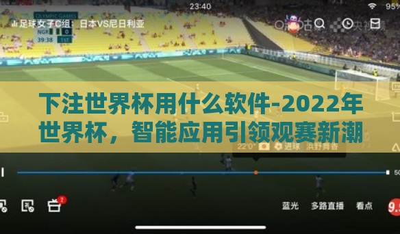 下注世界杯用什么软件-2022年世界杯，智能应用引领观赛新潮流，解读下注平台的正确选择