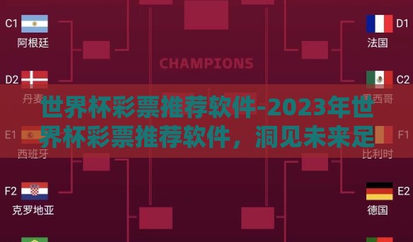 世界杯彩票推荐软件-2023年世界杯彩票推荐软件，洞见未来足球盛事的财富之门
