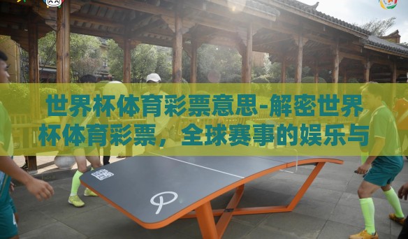世界杯体育彩票意思-解密世界杯体育彩票，全球赛事的娱乐与激情延伸