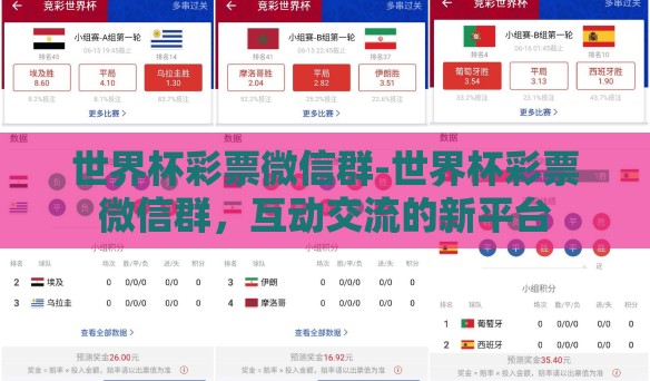 世界杯彩票微信群-世界杯彩票微信群，互动交流的新平台