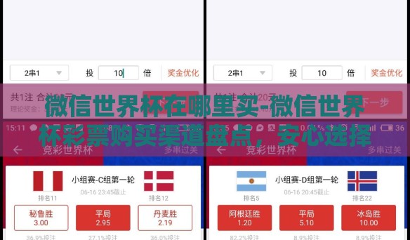 微信世界杯在哪里买-微信世界杯彩票购买渠道盘点，安心选择，理性投注
