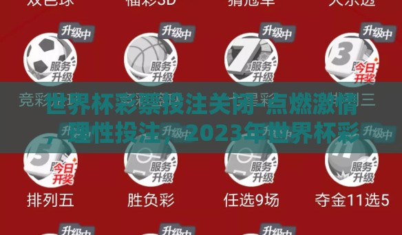 世界杯彩票投注关闭-点燃激情，理性投注，2023年世界杯彩票投注关闭的启示