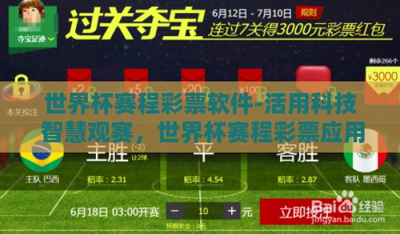 世界杯赛程彩票软件-活用科技 智慧观赛,世界杯赛程彩票应用的创新与挑战 世界杯赛程彩票软件-活用科技 智慧观赛,世界杯赛程彩票应用的创新与挑战
