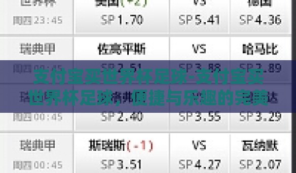 支付宝买世界杯足球-支付宝买世界杯足球，便捷与乐趣的完美结合