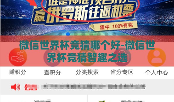 微信世界杯竞猜哪个好-微信世界杯竞猜智趣之选