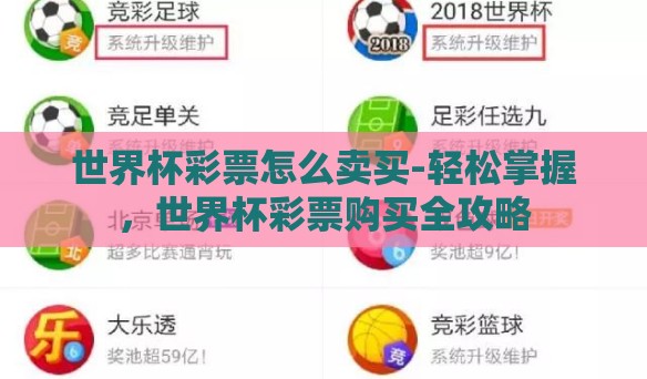 世界杯彩票怎么卖买-轻松掌握，世界杯彩票购买全攻略
