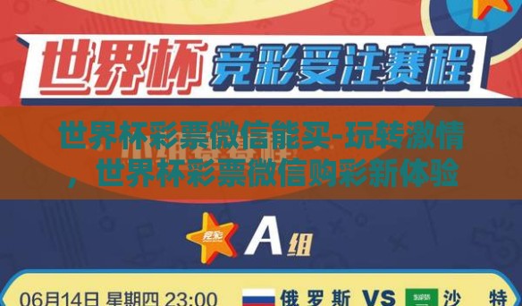 世界杯彩票微信能买-玩转激情，世界杯彩票微信购彩新体验