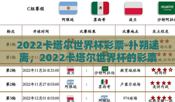 2022卡塔尔世界杯彩票-扑朔迷离,2022卡塔尔世界杯的彩票风暴 2022卡塔尔世界杯彩票-扑朔迷离,2022卡塔尔世界杯的彩票风暴