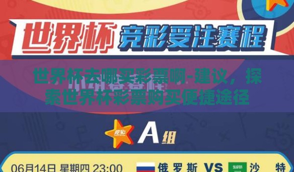 世界杯去哪买彩票啊-建议，探索世界杯彩票购买便捷途径
