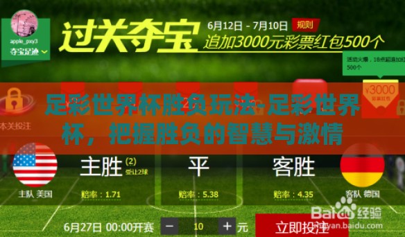 足彩世界杯胜负玩法-足彩世界杯,把握胜负的智慧与激情 足彩世界杯胜负玩法-足彩世界杯,把握胜负的智慧与激情