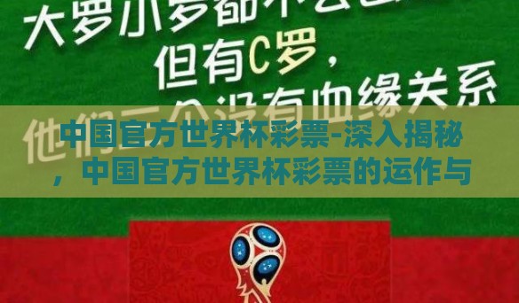 中国官方世界杯彩票-深入揭秘，中国官方世界杯彩票的运作与影响